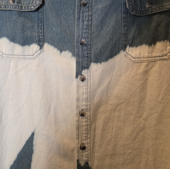 Papermoon Olive Bleached Button Down - Picture 5 of 9